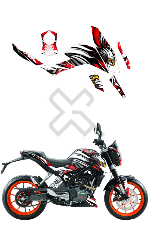 Duke 125 Full Body Wrap | Duke 200 Full Body Sticker